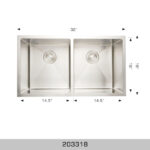 BOSCO 203318 Deluxe Series 32″ Kitchen Sink