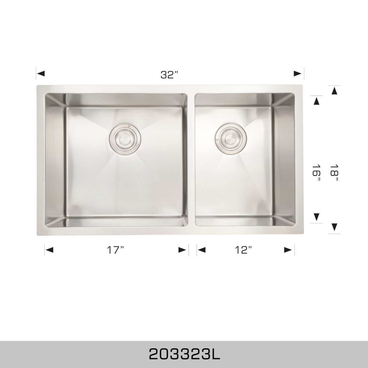 BOSCO 203323L Deluxe Series 32″ Kitchen Sink