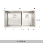 BOSCO 203323L Deluxe Series 32″ Kitchen Sink