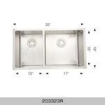 BOSCO 203323R Deluxe Series 32″ Kitchen Sink
