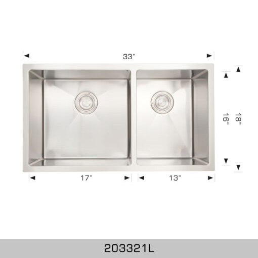 BoscoCanada_DeluxeSinkSeries_33_203321L-510x340 BOSCO 203321L Deluxe Series 33″ Kitchen Sink