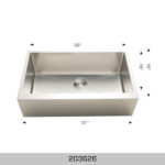 BOSCO 203626 Deluxe Series 33″ Kitchen Sink