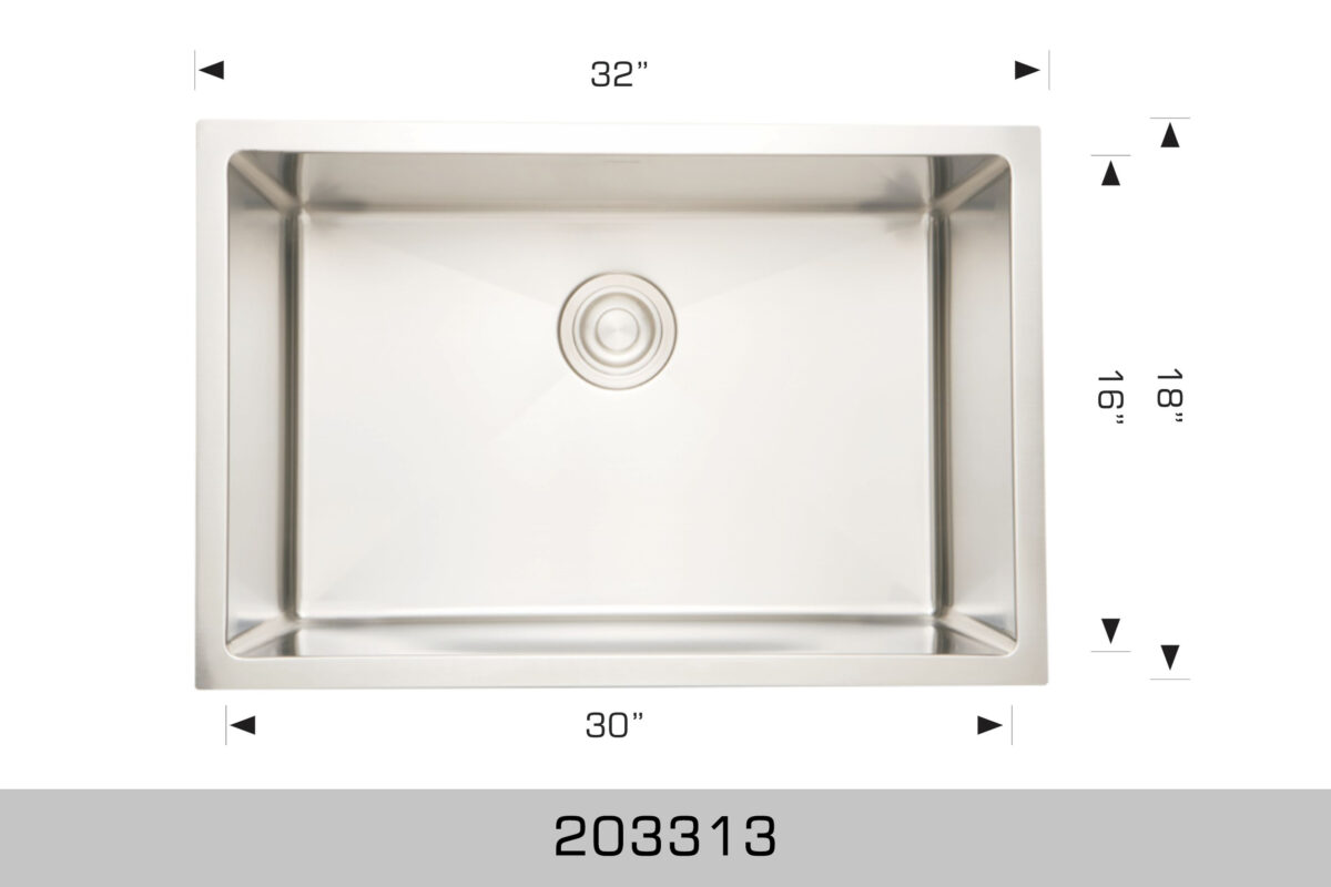 BOSCO 203313 Diamond Series 32″ Kitchen Sink - Image 1