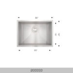 BOSCO 203333 Elegant Series 22″ Kitchen Sink