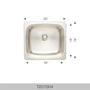BOSCO T207004 Laundry Sinks 20″ Kitchen Sink
