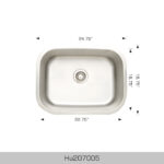 BOSCO HU207005 Standard Series 24″ Kitchen Sink
