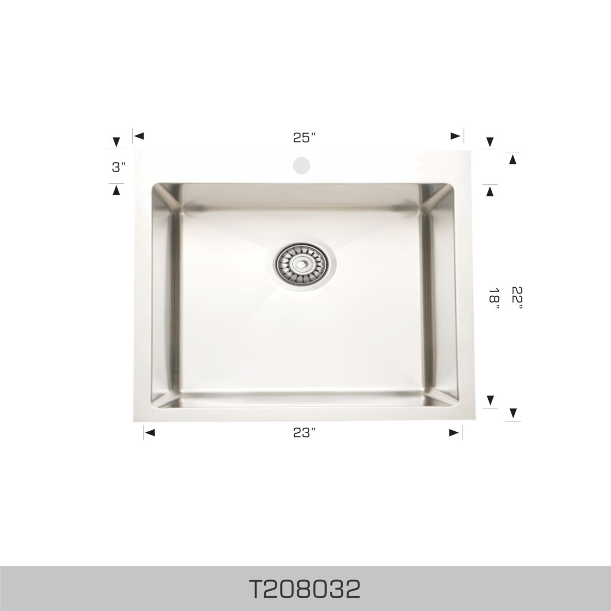 BOSCO T208032 Laundry Sinks 25″ Kitchen Sink