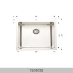 BOSCO T208032 Laundry Sinks 25″ Kitchen Sink