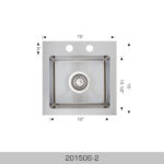 BOSCO 201506-2 RV Series 15″ Kitchen Sink