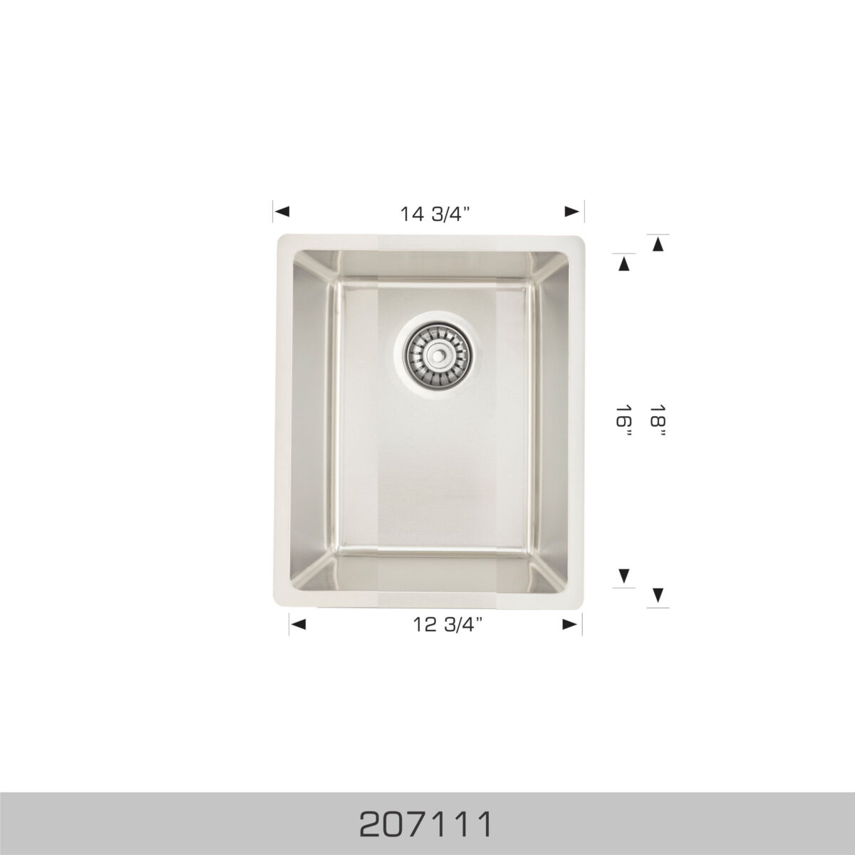 BOSCO 207111 Standard Series 14″ Kitchen Sink