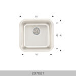 BOSCO 207021 Standard Series 20″ Kitchen Sink