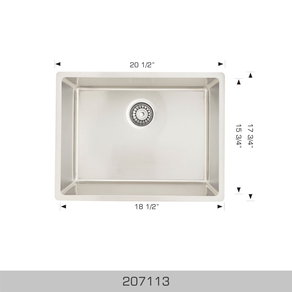 BOSCO 207113 Standard Series 20″ Kitchen Sink