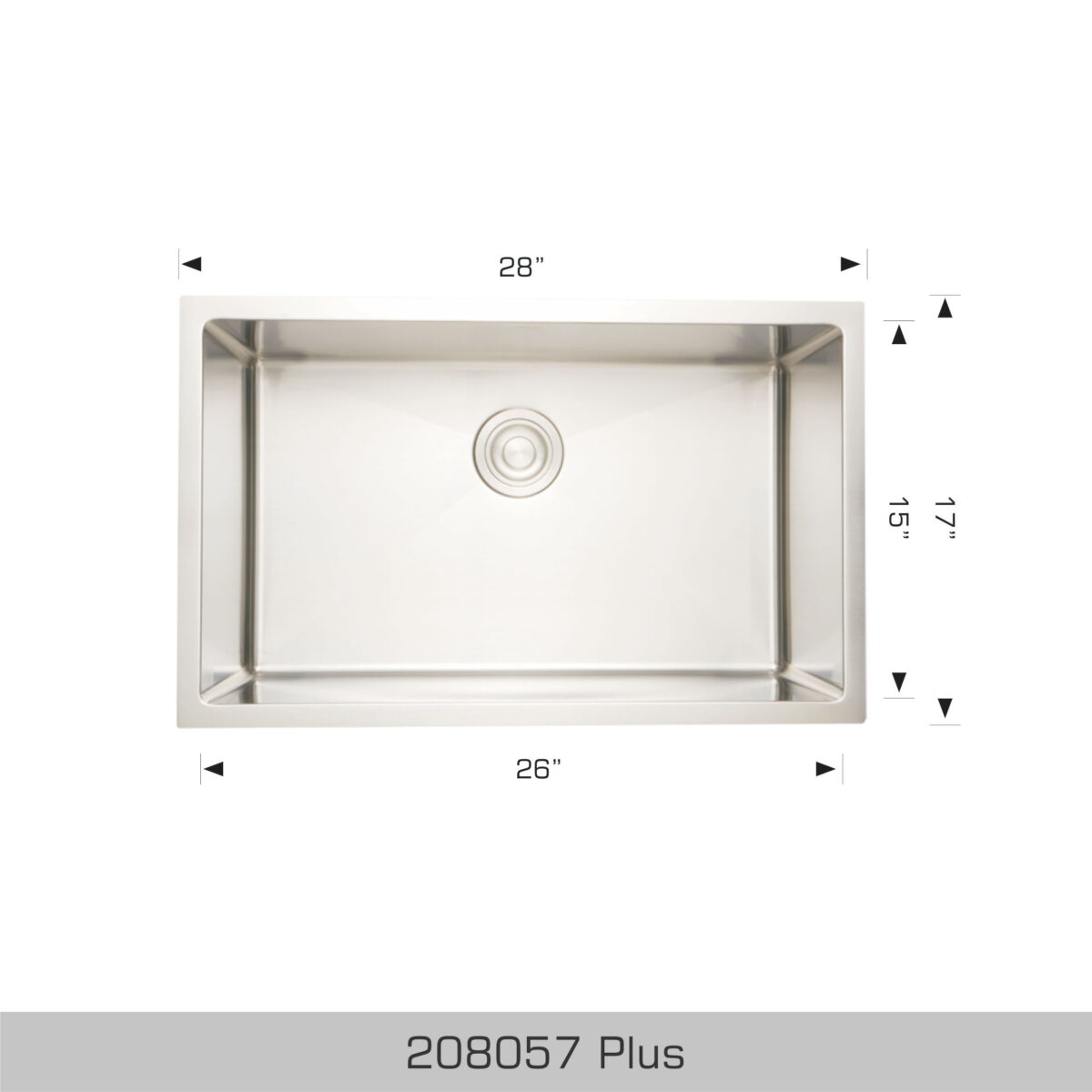 BOSCO 208057 Plus / Standard Series Plus 28″ Kitchen Sink