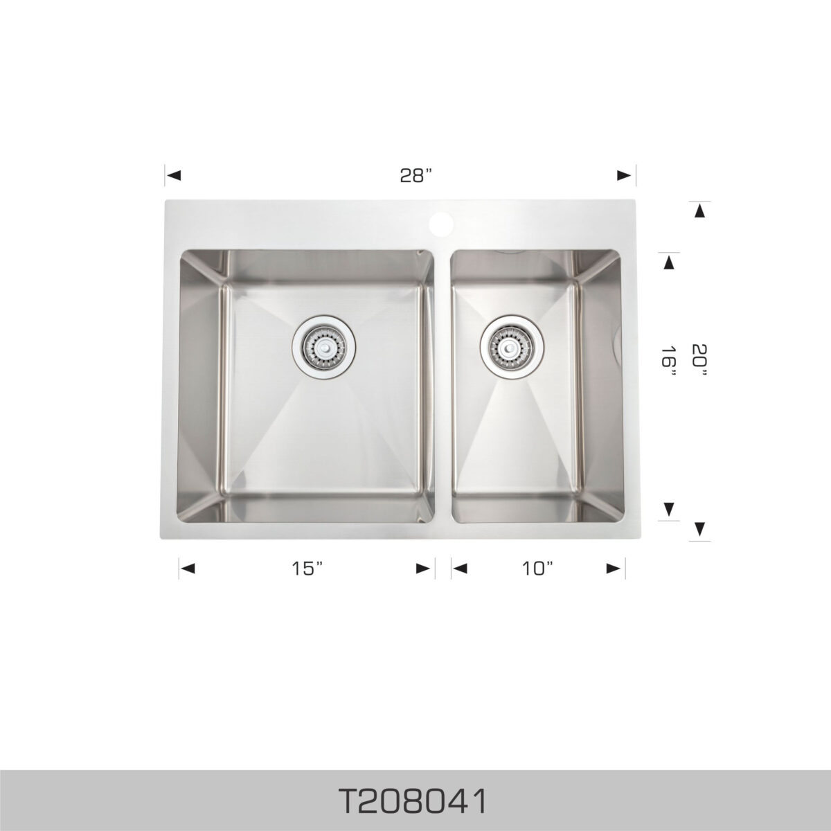 BOSCO T208041 Standard Series 28″ Kitchen Sink