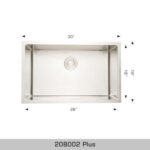 BOSCO 208002 Plus / Standard Series Plus 30″ Kitchen Sink