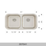 BOSCO 207041 Standard Series 31″ Kitchen Sink