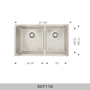 BOSCO 207119 Standard Series 31″ Kitchen Sink