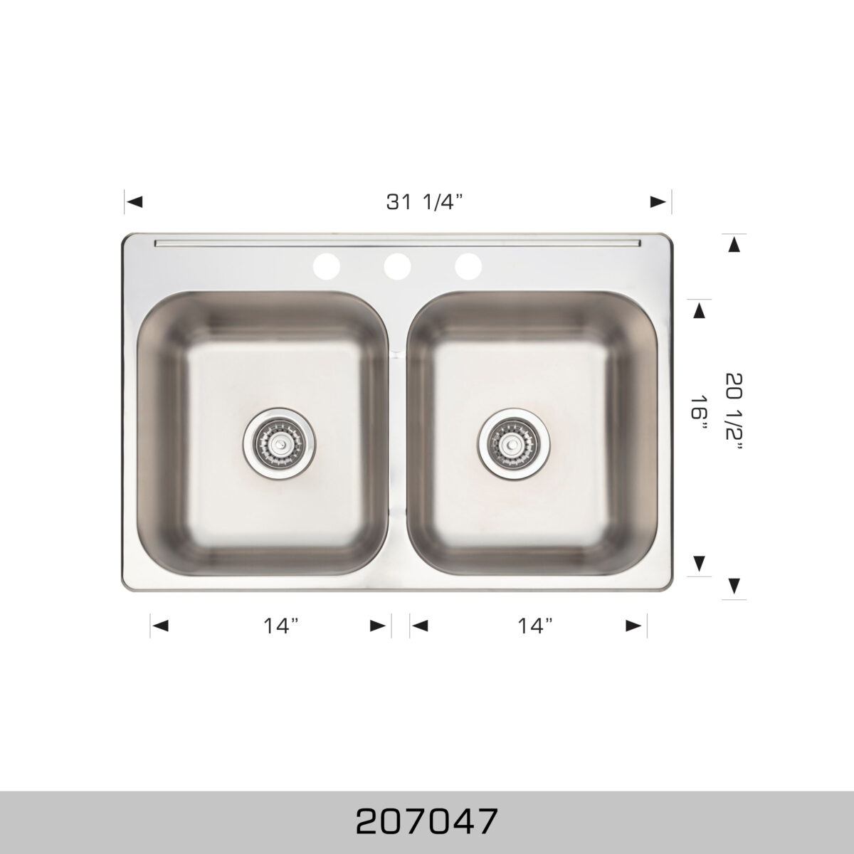 BOSCO 207047 Standard Series 31″ Kitchen Sink