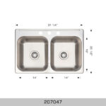BOSCO 207047 Standard Series 31″ Kitchen Sink