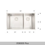 BOSCO 208006 Plus / Standard Series Plus 33″ Kitchen Sink
