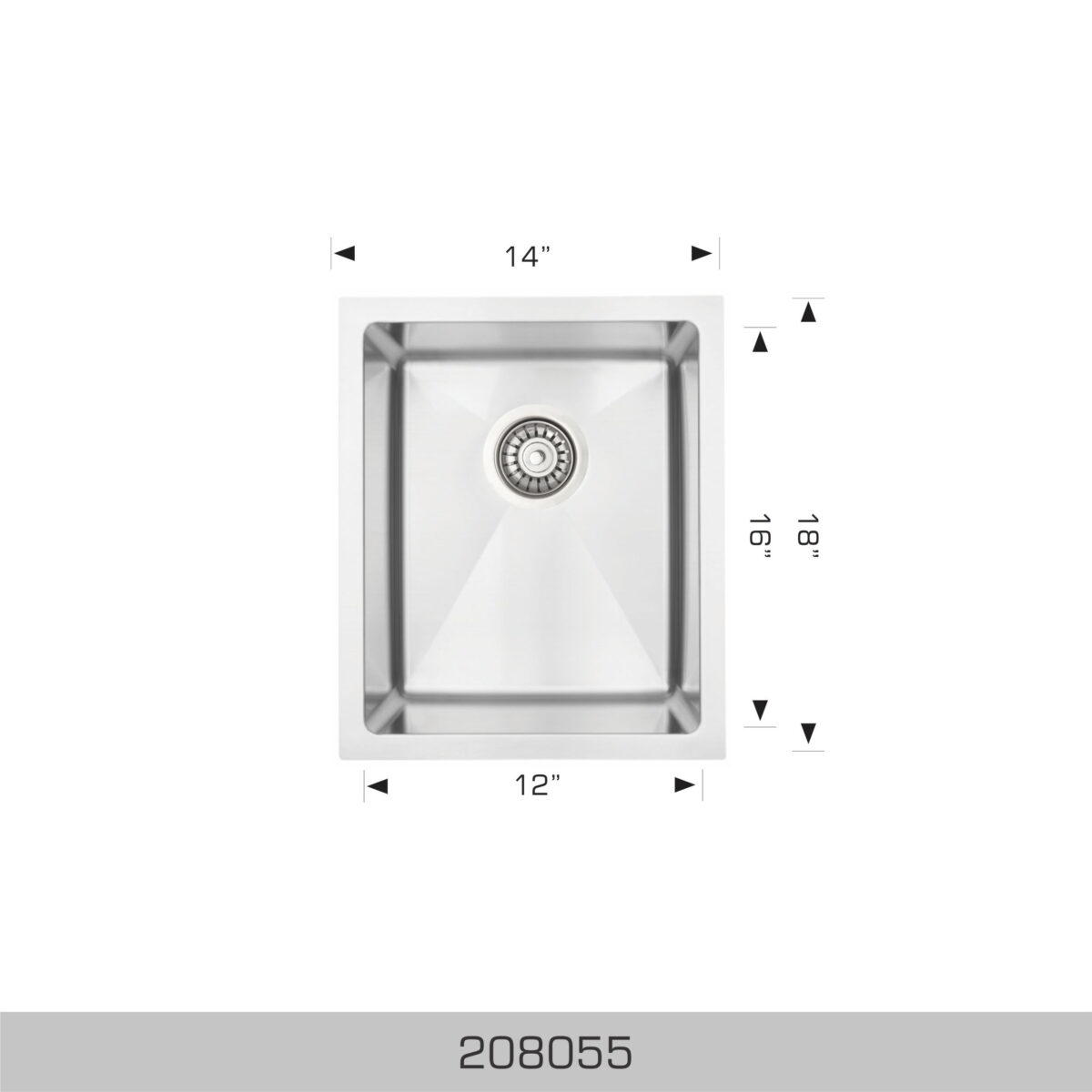 BOSCO 208055 Super Series 14″ Kitchen Sink