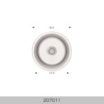 BOSCO 207011 Super Series 16″ Kitchen Sink