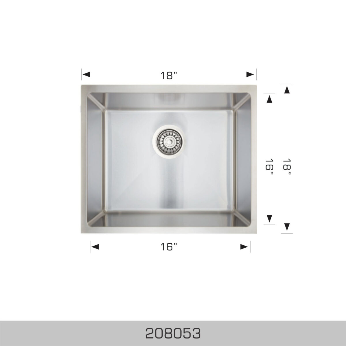 BOSCO 208053 Super Series 18″ Kitchen Sink