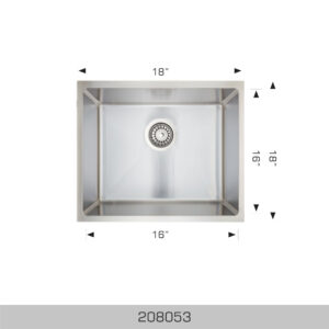 BOSCO 208053 Super Series 18″ Kitchen Sink