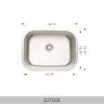 BOSCO 207005 Super Series 24″ Kitchen Sink