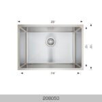 BOSCO 208050 Super Series 26″ Kitchen Sink