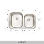 BOSCO 207002 Super Series 32″ Kitchen Sink