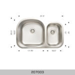 BOSCO 207003 Super Series 31″ Kitchen Sink