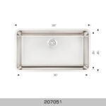 BOSCO 207051 Super Series 32″ Kitchen Sink
