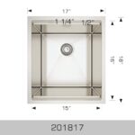 BOSCO 201817 Titanium Plus Series 17″ Kitchen Sink