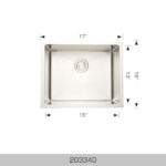 BOSCO 203340 Titanium Series 17″ Kitchen Sink