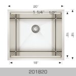 BOSCO 201820 Titanium Plus Series 20″ Kitchen Sink