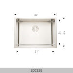 BOSCO 203339 Titanium Series 23″ Kitchen Sink