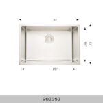 BOSCO 203353 Titanium Series 31″ Kitchen Sink