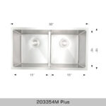 BOSCO 203354M Plus Titanium Plus Series 33″ Kitchen Sink