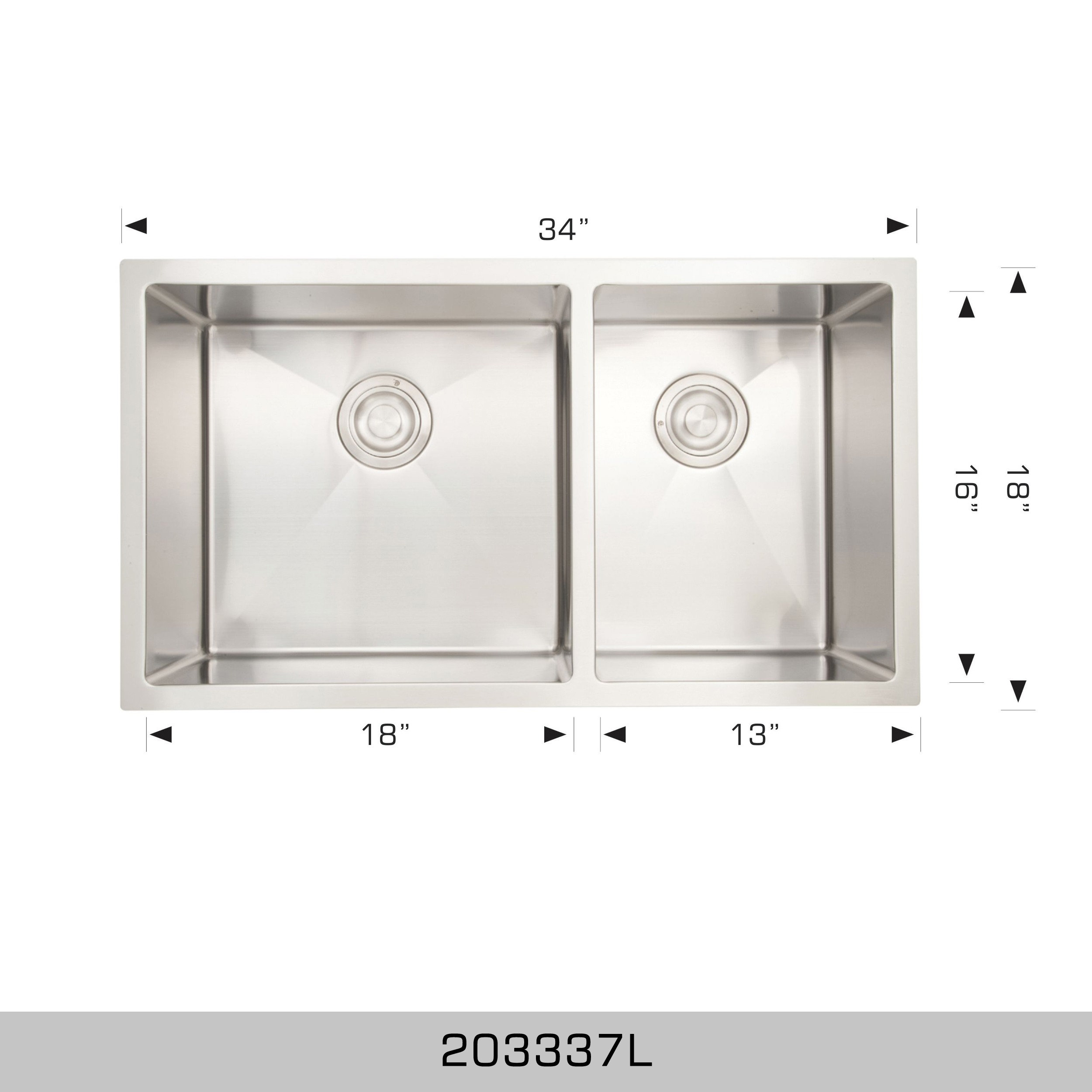 BoscoCanada_TitaniumSinkSeries_34_203337L BOSCO 203337L Titanium Series 34″ Kitchen Sink