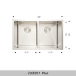 BOSCO 203351 Plus / Titanium Plus Series 34″ Kitchen Sink