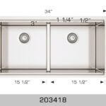 BOSCO 203418 Titanium Plus Series 34″ Kitchen Sink