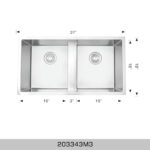 BOSCO 203343M3 Titanium Series 37″ Kitchen Sink