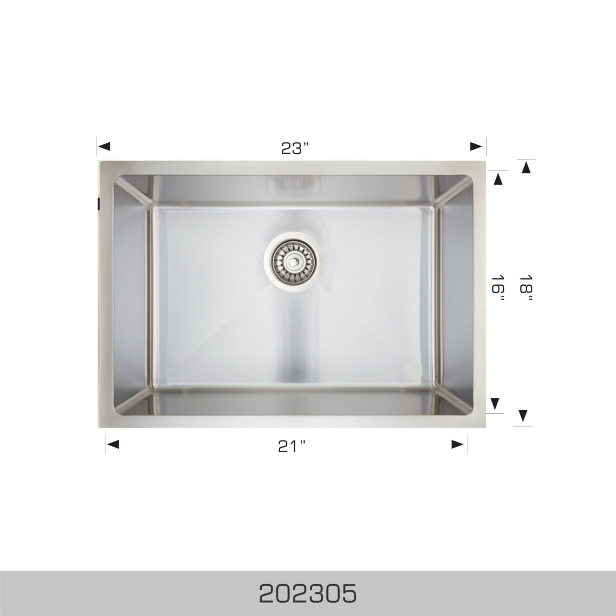 BOSCO 202305 Universal Design Series 23″ Kitchen Sink