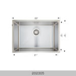 BOSCO 202305 Universal Design Series 23″ Kitchen Sink