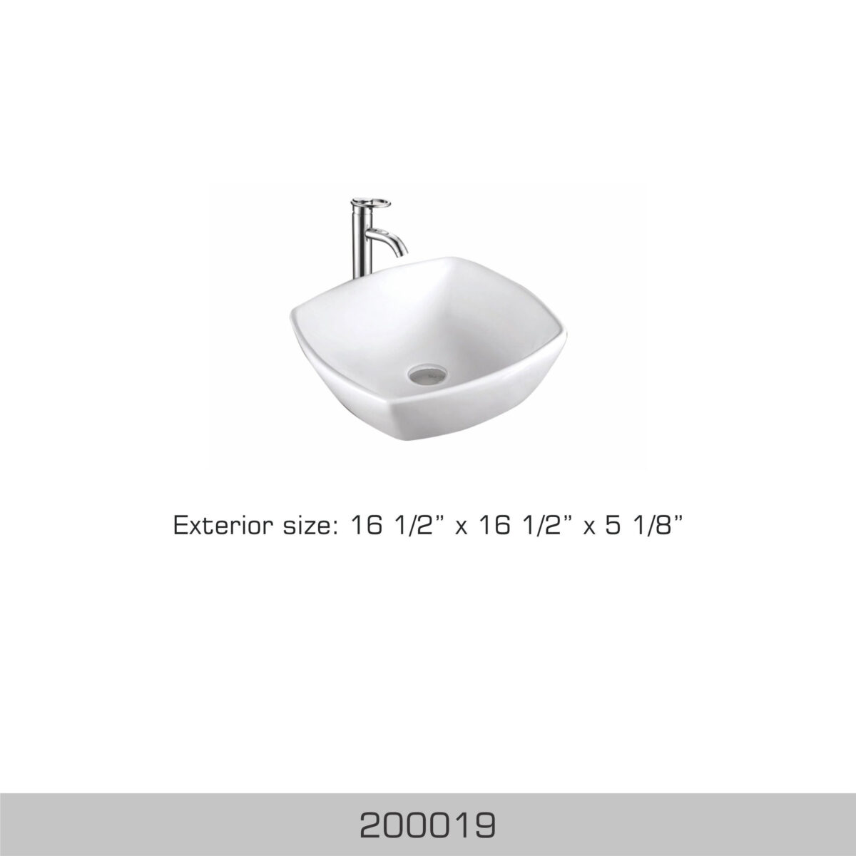 BOSCO 200019 Vessel Series 16″ Bathroom Sink