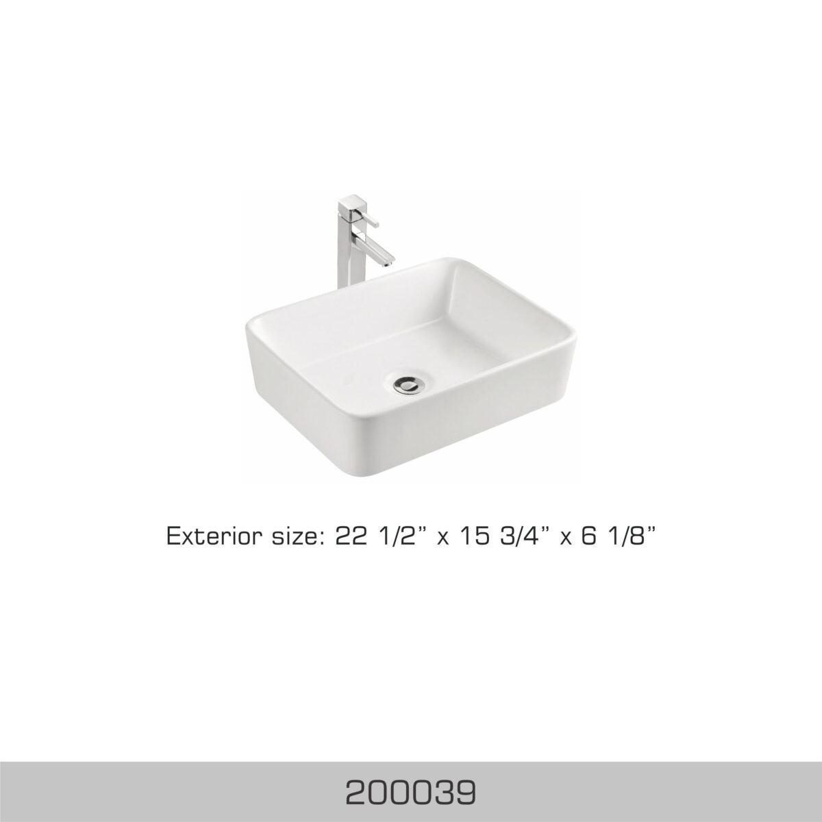 BOSCO 200039 Vessel Series 22″ Bathroom Sink