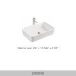 BOSCO 200038 Vessel Series 24″ Bathroom Sink