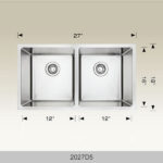 BOSCO 2027D5 Universal Design Series 27″ Kitchen Sink