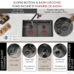 STYLISH S-601WNK VERSA32 32-inch Undermount Graphite Sink - Image 4